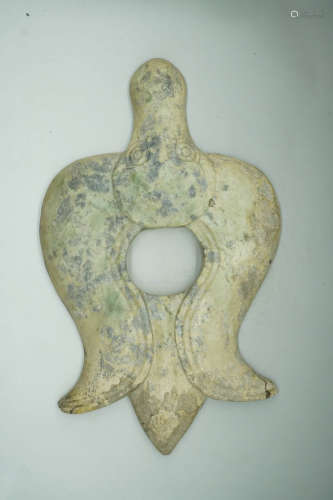A Jade Carved Bird Ornament