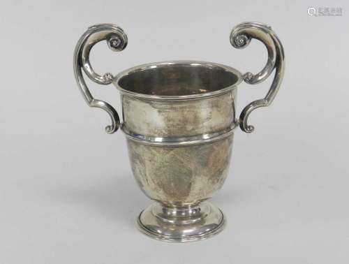 A silver trophy cup