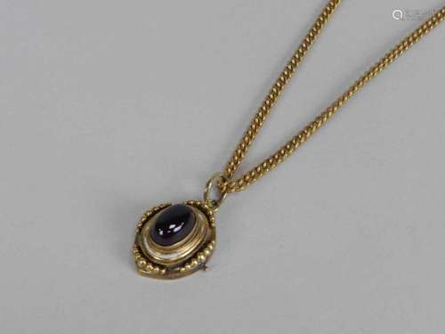 A 19th century garnet pendant