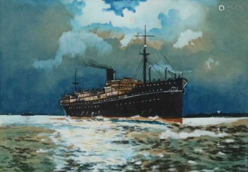 S.D. Willis (British 20th Century) Pair of SS Barabool Watercolours