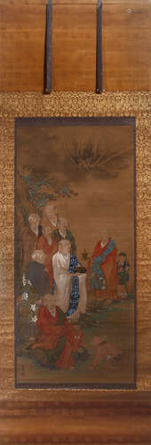 A Figure of Arhat Painting 圓山応舉 十六應真圖