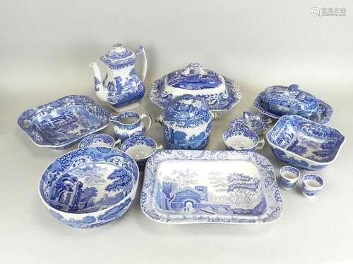 A quantity of Spode Italian and Blue Room Collection tableware20th centurytransfer-printed in