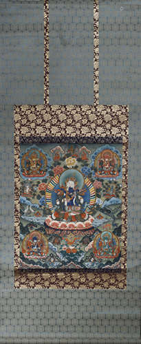 密集金剛唐卡 A Tibetan Thangka