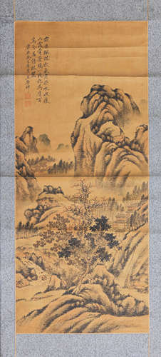 王原祈款 山水 A Chinese  Landscape Painting