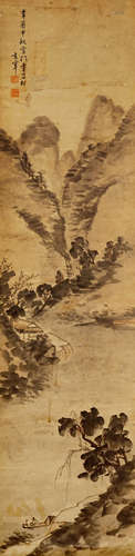 董其昌（款）山水掛軸 A Chinese Painting