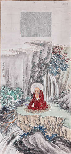 沈有壬 蠅頭小楷 金剛經 葉曼叔 雪山大士 掛軸 The Diamond Sutra Manuscripts