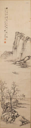 A Chinese Painting 張伯英 秋水綸竿 山水