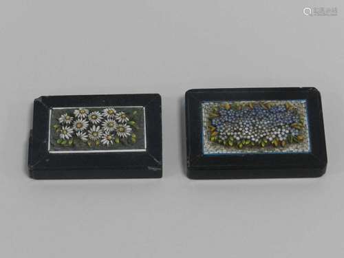 Two 19th century Italian micro-mosaic panels