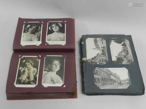 Two postcard albums