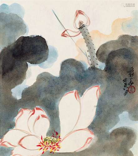 张大千(1899-1983) 荷花