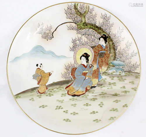 EXTRA LARGE CHARGER PLATE GEISHA GILT