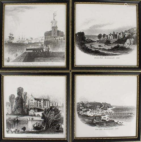 LOT OF 4 RICHARD FOSTER CERAMIC ETCHINGS