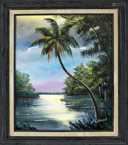 R.L. LEWIS FLORIDA HIGHWAYMEN RIVER MOONLIT SCE…