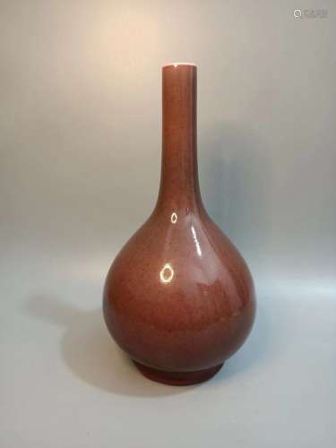 清雍正年间霁红釉胆瓶