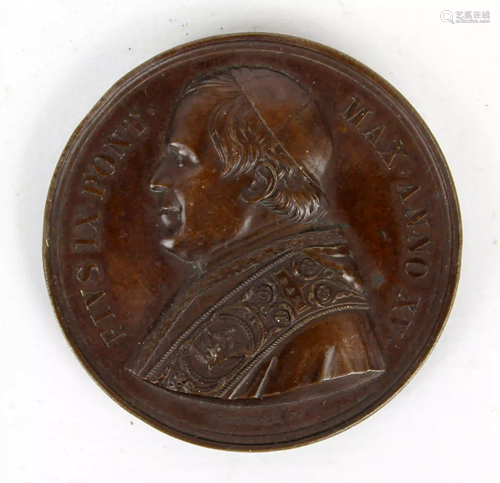 PIUS IX (1846-1878) 1860 ANNUAL MEDAL