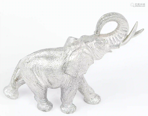 SOLID SILVER ELEPHANT FIGURINE .999