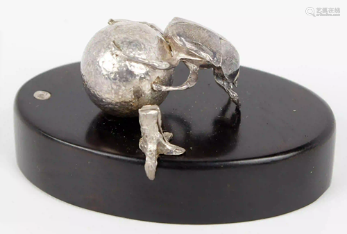 PATRICK MAVROS SILVER DUNG BEETLE CARD HOLDER