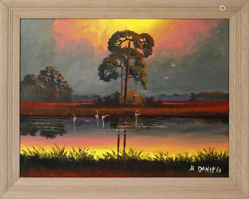 WILLIE DANIELS FLORIDA HIGHWAYMEN SUNSET WETLAND