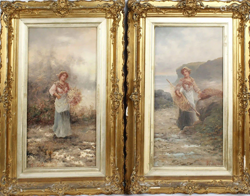 PAIR OF JM COLVIN OIL PAINTING GESSO ON WOOD