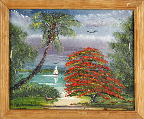 R.R. BEAUDOIN FLORIDA ARTIST ROYAL POINCIANA TREE