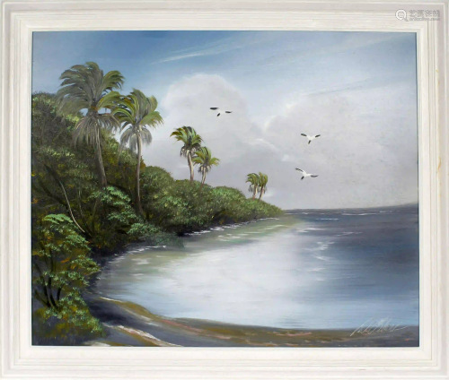 AL BLACK FLORIDA HIGHWAYMEN RIVERBANK PAINTING