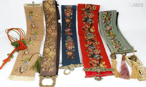 LOT OF WOVEN TAPESTRIES & DECORATIVE WALL TASSELS