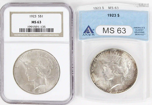 1923 PEACE DOLLARS MS63