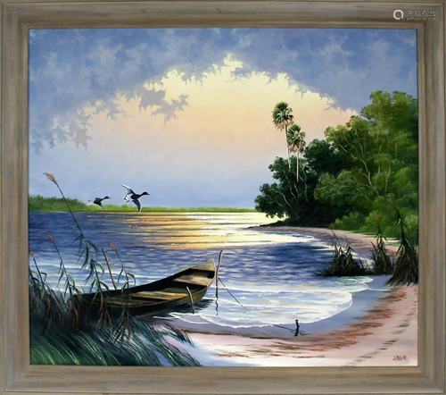 LIVINGSTON ROBERTS FLORIDA HIGHWAYMEN DUCK SCENE