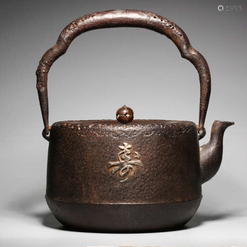 TILIANG IRON KETTLE, MEIJI PERIOD, JAPAN