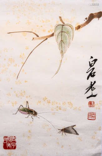 CHINESE PAIRTING AND CALLIGRAPHY, INSECTS