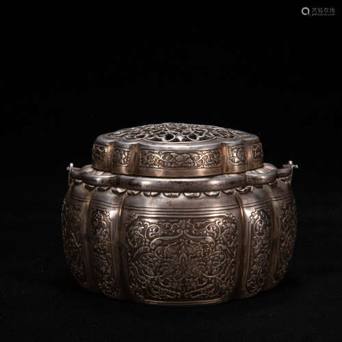 CHINESE STERLING SILVER AROMA STOVE