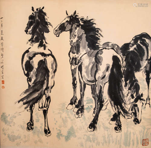 CHINESE PAINTING AND CALLIGRAPHY, THE HORSES