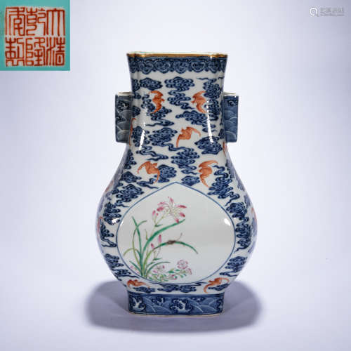 CHINESE COLORFUL SQUARE BOTTLE