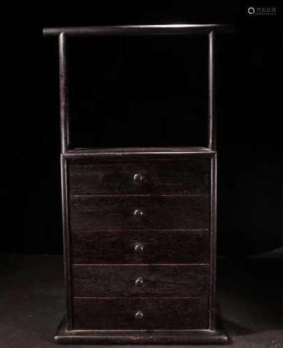 CHINESE ROSEWOOD TEA CABINET
