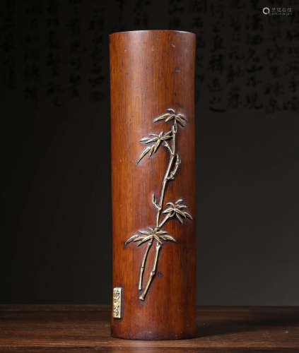 CHINESE BAMBOO CARVING PAPERWEIGHT