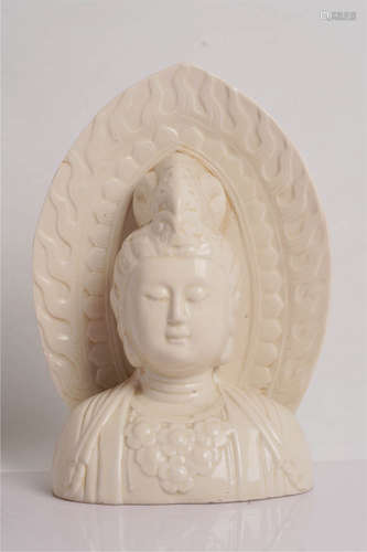 A White Porcelain Guanyin Head Statue