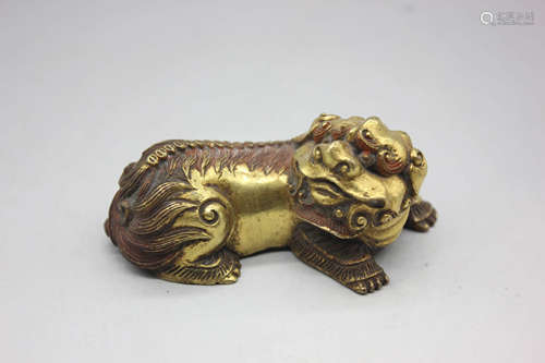 A Gild Bronze Beast Ornament