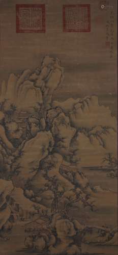 A Chinese Landscape Painting Scroll, Li Cheng Mark