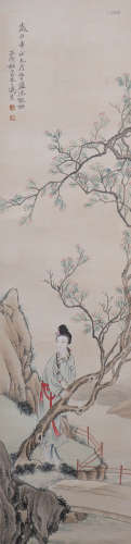 A Chinese Figures Painting, Feng Ji Mark