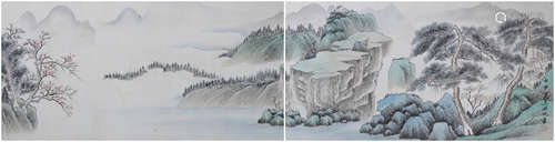 A Chinese Landscape Painting, Wu Hufan Mark