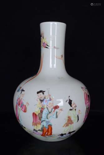 An Enamel Eight Immortal Figures Porcelain Tianqiuping
