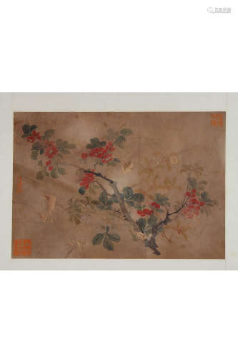 A Chinese Flowers Painting