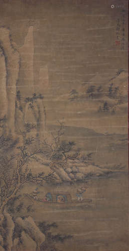 A Chinese Landscape Painting Scroll, Guo Xi Mark