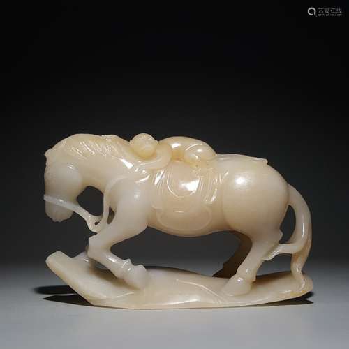 A Hetian Jade Horse Ornament