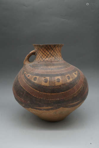 A Pottery Vase with Sigle Ear