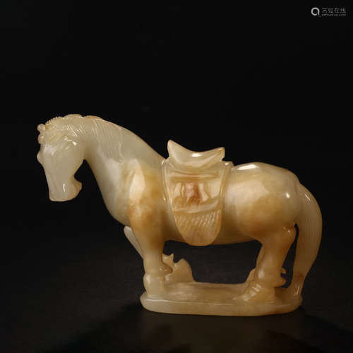 A Hetian Jade Horse Ornament