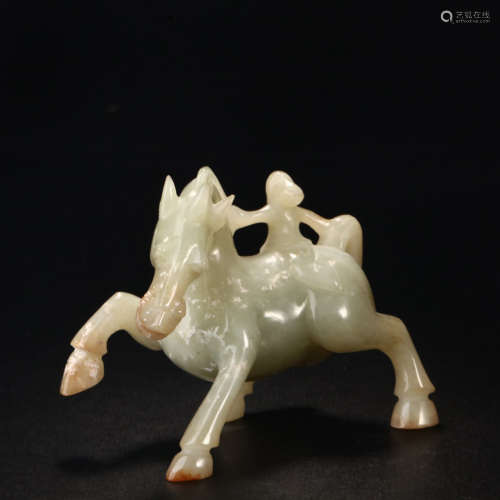 A Hetian Jade Horse Ornament