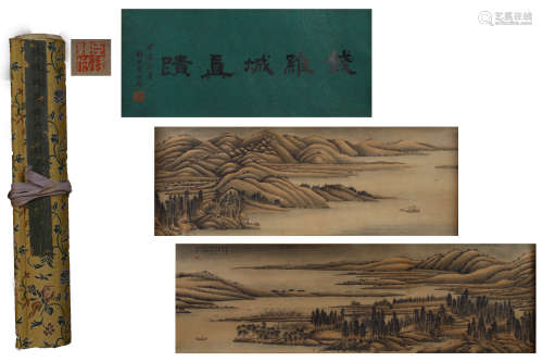 A Chinese Flower&bird Painting Hand Scroll, Qian Weicheng Mark