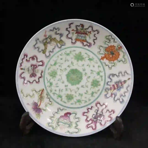 CHINESE FAMILLE-ROSE PORCELAIN DISH