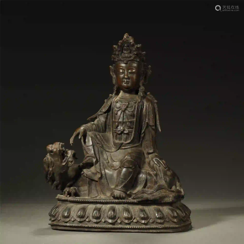 CHINESE ALLOY COPPER BUDDHA STATUE